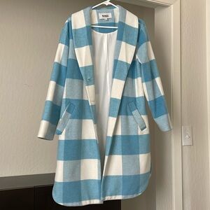 BB DAKOTA Steve Madden Berries and Cream Buffalo Check Coat
